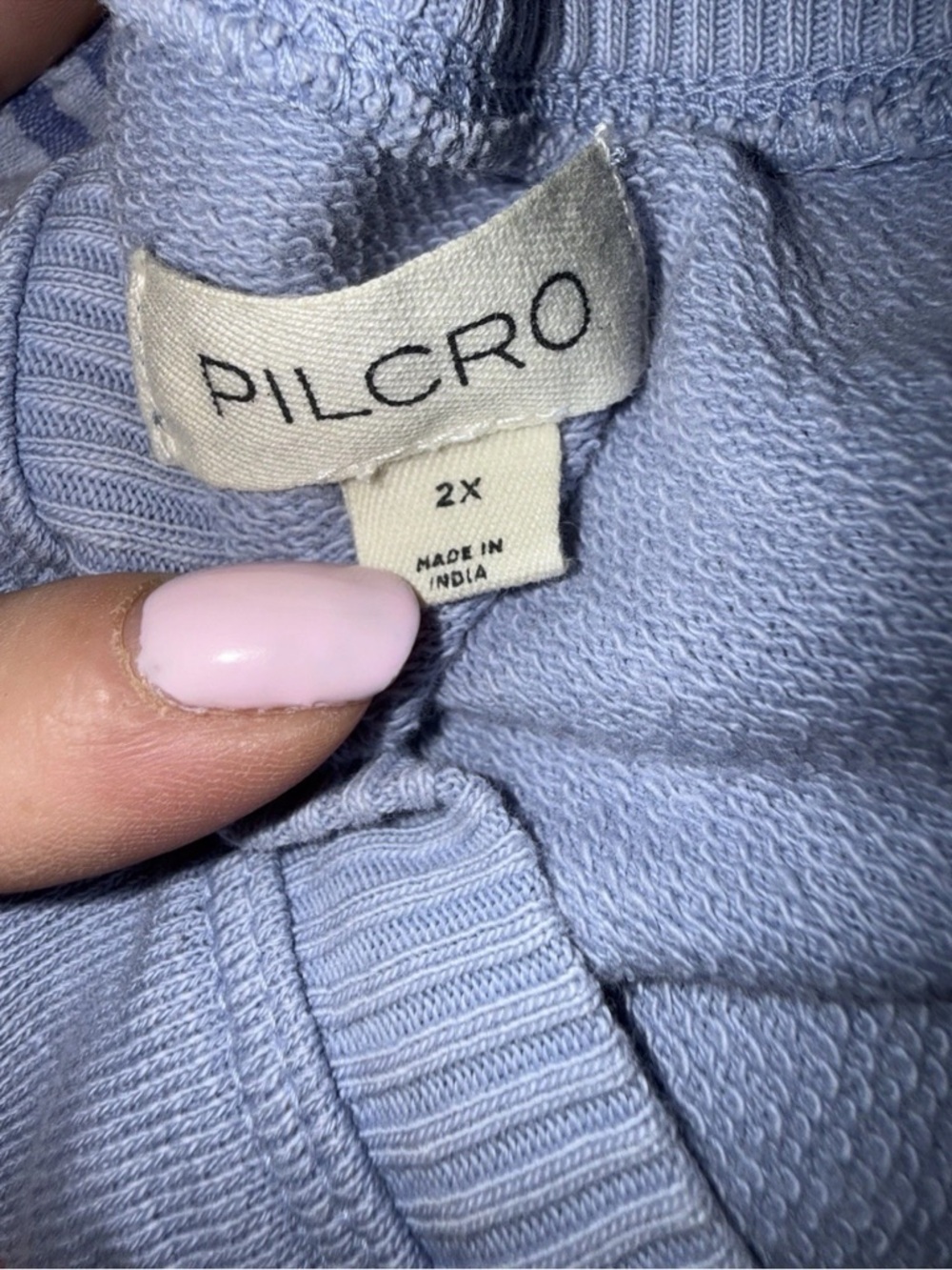 Anthropologie Pilcro Chambray Flutter-Sleeve Sweatshirt Tee 2X 100% Cotton - Picture 6 of 7